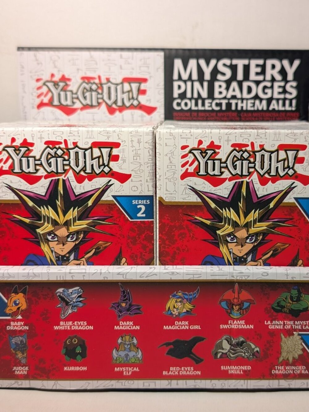 Yugioh Mystery Pin Badges Series 2 Enamel Pin Box Display Case Of 12 Boxes